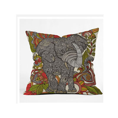 DENY Designs Valentina Ramos Bo The Elephant Throw Pillow