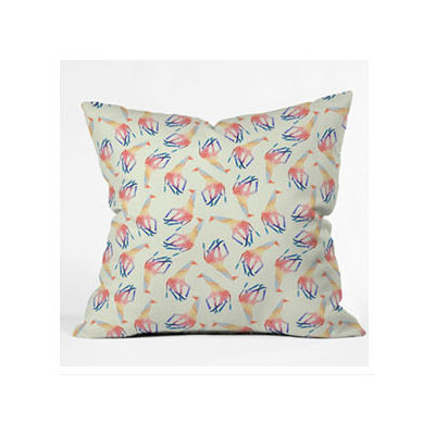DENY Designs Jacqueline Maldonado Watercolor Giraffe Throw Pillow