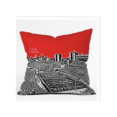 DENY Designs Bird Ave Ohio State Buckeyes Throw Pillow