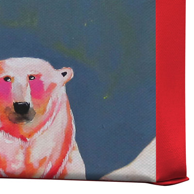 DENY Designs Clara Nilles Polarbear Blush Gallery Wrapped Canvas