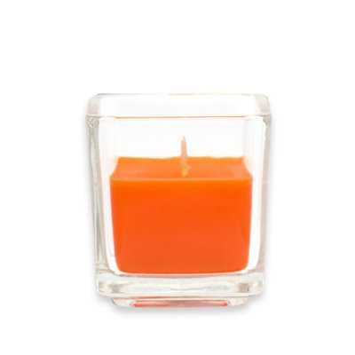 Zest Candle Square Glass Votive Candles (12 Pieces/Box )