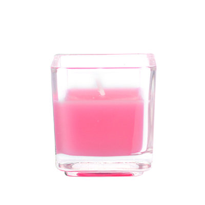 Zest Candle Square Glass Votive Candles (12 Pieces/Box )