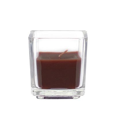 Zest Candle Square Glass Votive Candles (12 Pieces/Box )