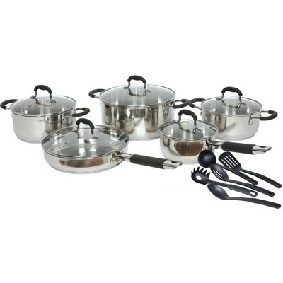 Gourmet Chef Stainless Steel 15-Piece Cookware Set