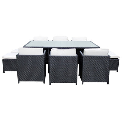 Modway Reversal Outdoor 11 Piece Dining Set with Cushions