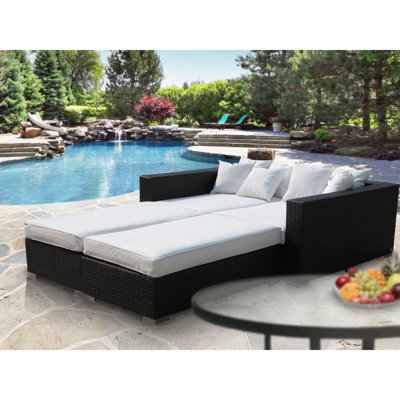 Modway Palisades Outdoor 4 Piece Daybed Set with Cushions