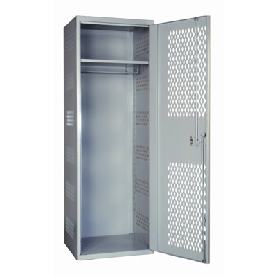 Hallowell SecurityMax High Security Welded Locker with Diamond Perforated Door in Platinum (Assembled)