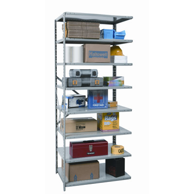 Hallowell Hi-Tech Shelving  Heavy-Duty Open Type Starter and Optional Add-on Unit with 8 Shelves