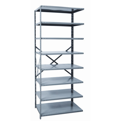 Hallowell Hi-Tech Shelving  Heavy-Duty Open Type Starter and Optional Add-on Unit with 8 Shelves