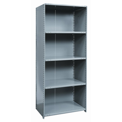 Hallowell Hi-Tech Shelving Medium-Duty Closed Type Starter and Optional Add-on Unit with 5 Shelves