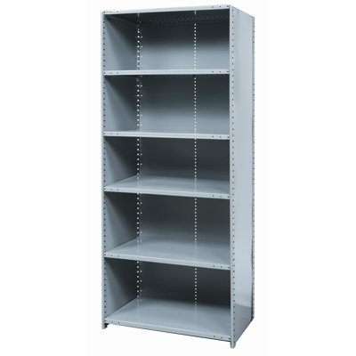 Hallowell Hi-Tech Shelving Medium-Duty Closed Type Starter and Optional Add-on Unit with 6 Shelves