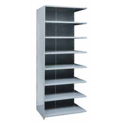 Hallowell Hi-Tech Shelving Heavy-Duty Closed Type Starter and Optional Add-on Unit with 8 Shelves