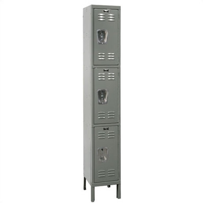 Hallowell Premium Stock Lockers - Triple Tier - 1 Section (Unassembled)