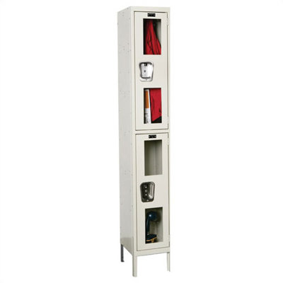 Hallowell Safety-View Stock Lockers - Double Tier - 1 Section (Unassembled)