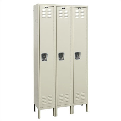 Hallowell Premium Stock Lockers - Single Tier - 3 Sections (Unassembled)