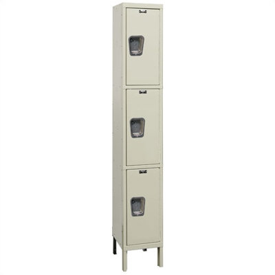 Hallowell Maintenance-Free Quiet Stock Lockers - Triple Tier - 1 Section (Assembled)