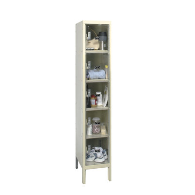 Hallowell Safety-View Plus Stock Lockers - Five Tiers - 1 Section (Assembled)