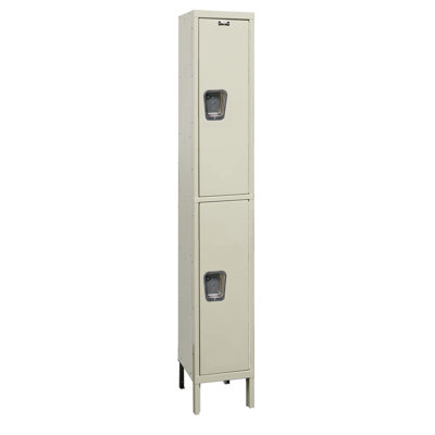 Hallowell Maintenance-Free Quiet Stock Lockers - Double Tier - 1 Section (Assembled)