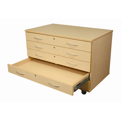 WB Manufacturing Paper Five Drawers / Casters Storage Unit