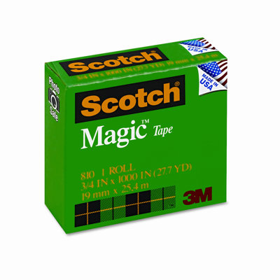 3M Magic Office Tape Value Pack, 3/4" x 28 Yards, 1" Core, Clear                                                                