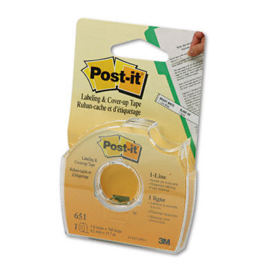 3M Removable Cover-Up Tape, Non-Refillable, 1/6" x 700" roll                                                                    