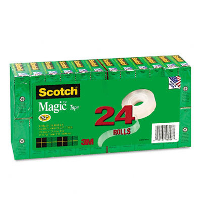 3M Magic Office Tape Value Pack, 3/4" x 28 Yards, 1" Core, Clear                                                                
