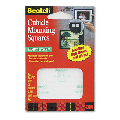 3M Removable Cubicle Mounting Squares, Precut 11/16 Squares, 35 Squares/pack                                                    