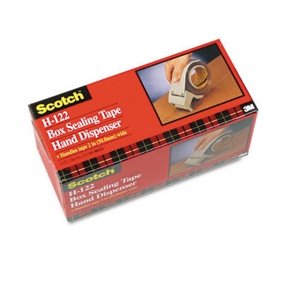 3M Compact H122 Handheld Box Sealing Tape Dispenser, 3" core, Plastic, Gray                                                     
