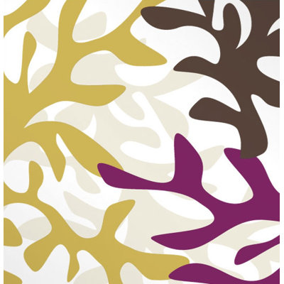 Inhabit Reef Stretched Wall Art in Plum