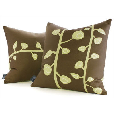 Inhabit Sprout Throw Pillow in Chocolate