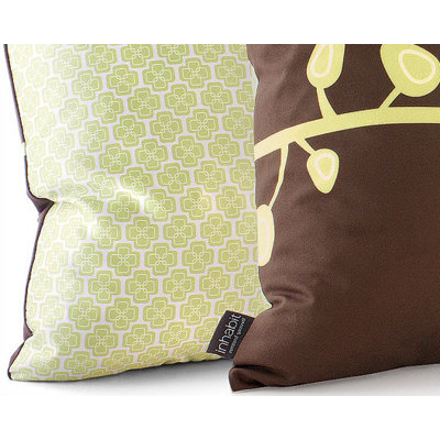 Inhabit Sprout Throw Pillow in Chocolate