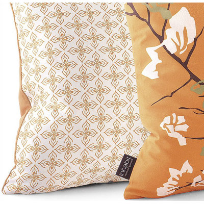 Inhabit Ailanthus Throw Pillow in Sunshine