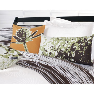 Inhabit Foliage Throw Pillow in Grass