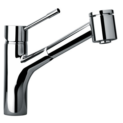 Jewel Faucets J25 Kitchen Series Single Hole Kitchen Faucet with Pull Out Spray Head