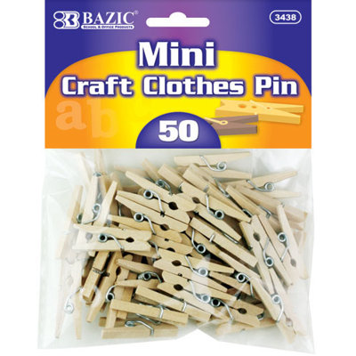Bazic 50 Ct. Mini Clothespins Set