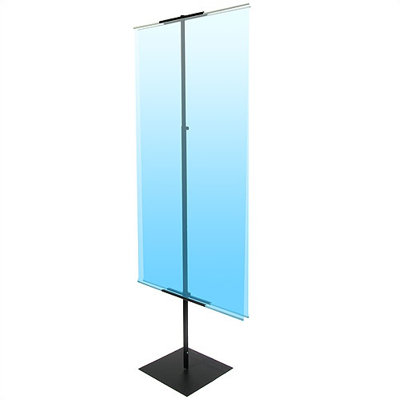 Pinquist Tool & Die 48" - 90" Vertical Adjustable Light Weight Double-Sided Banner Stand