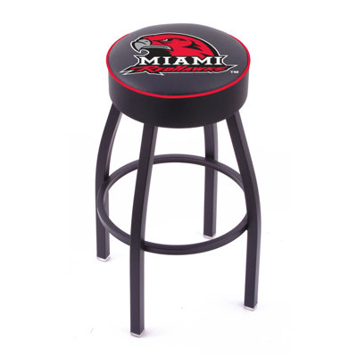 Holland Bar Stool NCAA Single Ring Swivel Barstool with Black Base 