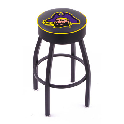 Holland Bar Stool NCAA Single Ring Swivel Barstool with Black Base 