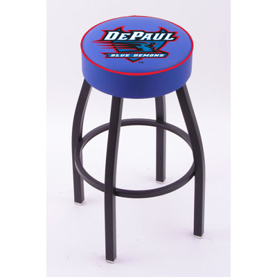 Holland Bar Stool NCAA Single Ring Swivel Barstool with Black Base 