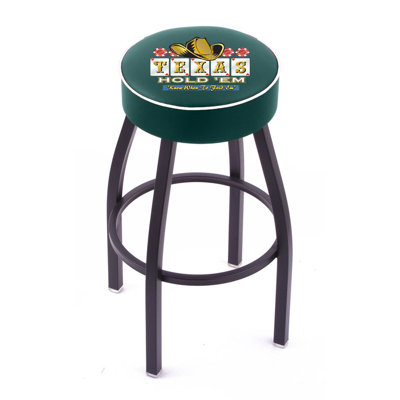 Holland Bar Stool Gambling Single Ring Swivel Barstool with Black Base 