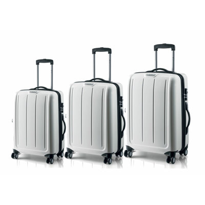 Carlton Travel Goods Adventura Polycarbonate Spinner Trolley 3 Piece Luggage Set