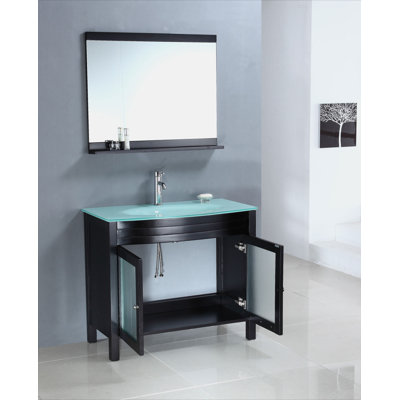 Legion Furniture 39" Single Bathroom Vanity Set in Espresso
