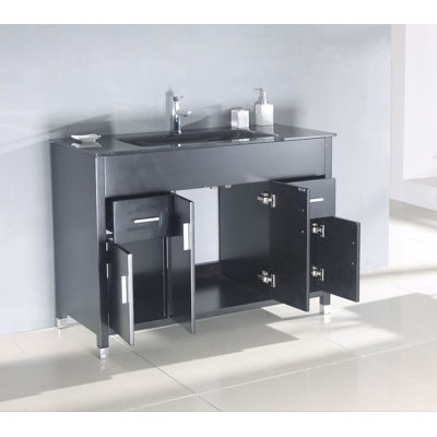 Legion Furniture 48" Single Bathroom Vanity Set in Espresso