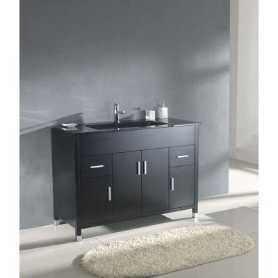 Legion Furniture 48" Single Bathroom Vanity Set in Espresso
