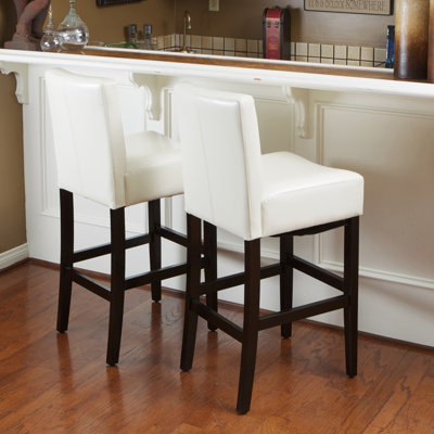 Home Loft Concept Lopez Bonded Leather Counter Stool (Set of 2)