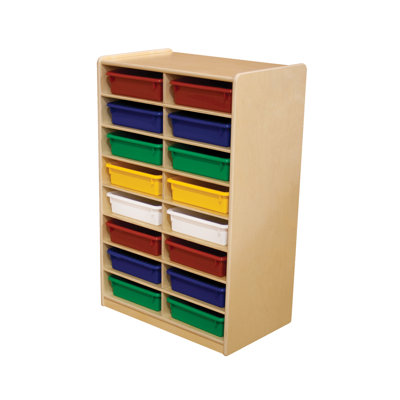 Wood Designs Storage Unit with 3" 16 Letter Trays
