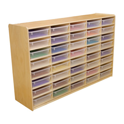 Wood Designs Storage Unit with 3" 40 Letter Trays