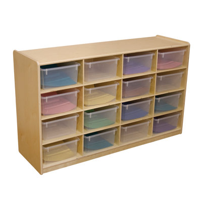 Wood Designs Storage Unit with 5" 16 Letter Trays