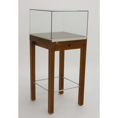Tecno Display Square Pedestal Showcase with Glass Top