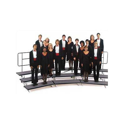 Midwest Folding Products 3-Level 72" Transfold Choral Riser with Optional 4th Step Add-On
